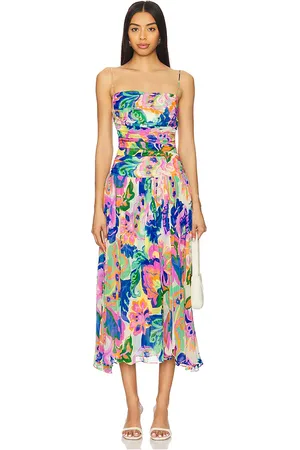 Amanda Uprichard Vestido midi dress en color rosado talla M en - Pink. Talla M (también en S, XL, XS).