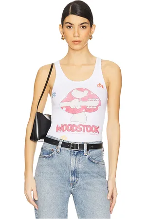 LAUREN MOSHI Top sin mangas esmeralda en color talla L en - White. Talla L (también en M, S, XL, XS).