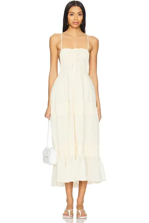 Free People Maxivestido free-est taking sides en color ivory talla L en - Ivory. Talla L (también en M, S, XL).