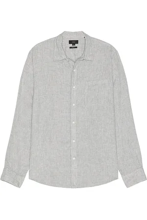 Vince Camisa de manga larga seperate placket en color verde talla L en - Green. Talla L (también en M, S, XL/1X).