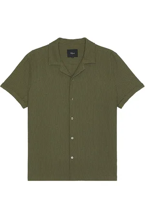 Rails Camisa tipo campista con botones. amalfi en color verde oliva talla L en - Olive. Talla L (también en S, XL/1X).