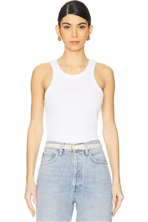 AGOLDE Camiseta tirantes rayne en color talla L en - White. Talla L (también en M, S, XL, XS).