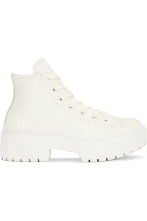 Converse Plataforma de piel con tacón chuck taylor all star lugged en color blanco talla 10 en - White. Talla 10 (también en 10.5, 11