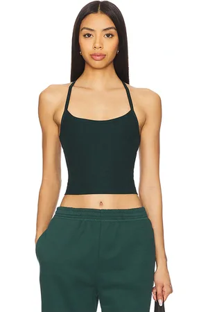 Beyond Yoga Top sin mangas space dye en color verde oscuro talla L en - Dark Green. Talla L (también en M, S, XS).
