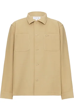 Lacoste Camisa oversize en color beige talla M/L en - Beige. Talla M/L (también en S/M).