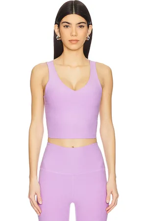 Beyond Yoga Camiseta tirantes recortada spacedye good day en color morado talla L en - Purple. Talla L (también en M