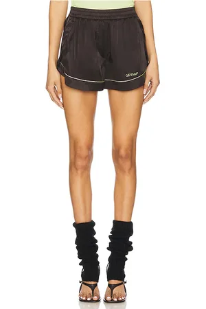 OFF-WHITE Shorts de pijama de satén en color chocolate talla 36 en - Chocolate. Talla 36 (también en 38, 40, 42).