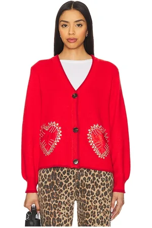Never Fully Dressed Red heart cardi en color talla L en - Red. Talla L (también en M, S, XL, XXL, XXXL).