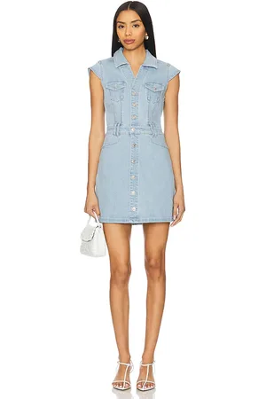 Paige Vestido denim jaxsyn en color azul talla 12 en - Blue. Talla 12 (también en 6, 8).