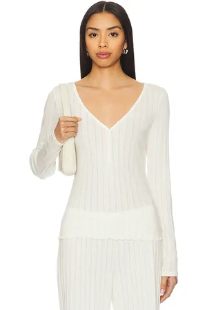 Eberjey Top henley en color talla L en - . Talla L (también en M, S, XL).
