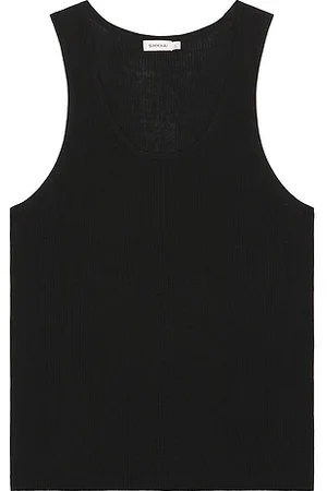 Simkhai Top sin mangas ribbed en color talla L en - Black. Talla L (también en M, S).