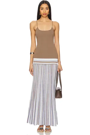 FAITHFULL THE BRAND Maxivestido citara en color marrón talla L en - Brown. Talla L (también en XL).