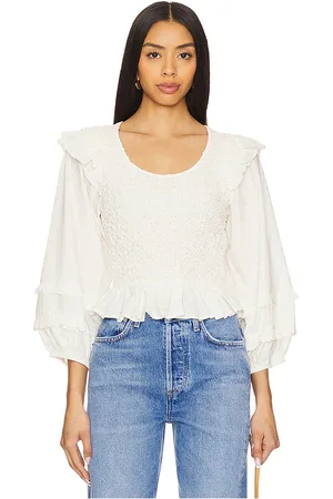 Cleobella Blusa veronika en color blanco talla L en - White. Talla L (también en M, S, XS).