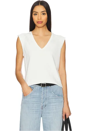 LnA Camiseta sin mangas con escote en v dayna en color talla L en - White. Talla L (también en M, S, XS).