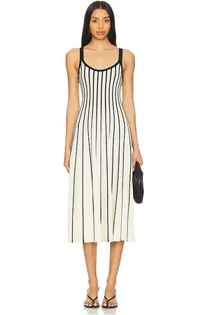 ASTR Vestido midi dress en color negro talla L en - Black. Talla L (también en M).