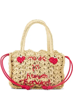 Fiorucci Bolsa mini made en heaven strawberry raffia en color neutral talla all en - Neutral. Talla all.