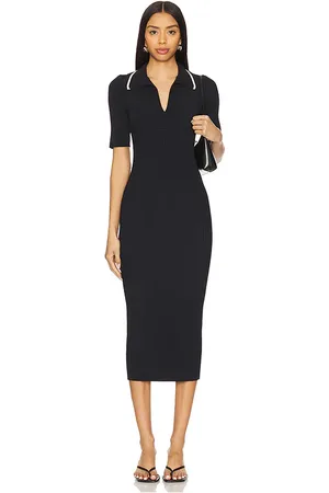 A.L.C. Vestido darcy en color azul marino talla L en Midnight Navy & Parchment - Navy. Talla L (también en M, S, XL, XS).