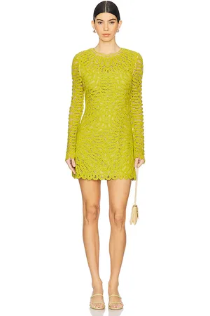 Simkhai Minivestido manga larga mccalll en color lemon,green talla 0 en - Lemon,Green. Talla 0 (también en 10, 2, 4, 6, 8).