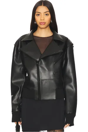 Norma Kamali Chaqueta de moto mini. en color talla L en - Black. Talla L (también en M, S, XS).