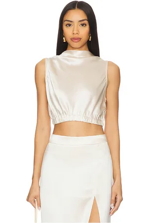 NONchalant Label Top corto reese en color ivory talla L en - Ivory. Talla L (también en M, S, XL, XS).