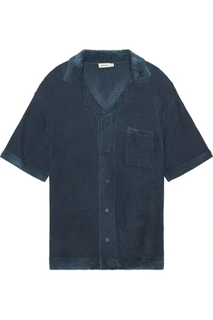 Simkhai Camisa campestre en color azul cerceta talla L en - Teal. Talla L (también en M, XL/1X).