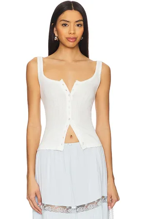 Free People Tank pointelle end game en color blanco talla XS en - White. Talla XS (también en ).