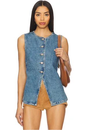 Free People Chaleco we the free aimee en color azul talla M en - Blue. Talla M (también en S, XS).
