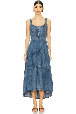 ALICE+OLIVIA Vestido midi diana en color azul talla 0 en - Blue. Talla 0 (también en 2, 4, 6).