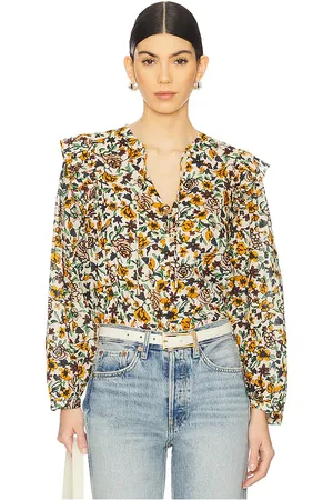 Cleobella Blusa malin en color yellow,navy talla L en - Yellow,Navy. Talla L (también en M, S, XL, XS).