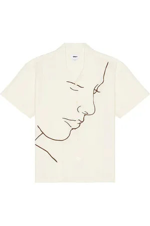 Obey Camisa tejida frances en color bronce talla L en - Tan. Talla L (también en M, S, XL/1X).