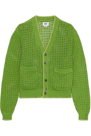 Obey Cárdigan en color verde talla L en - Green. Talla L (también en M, S).