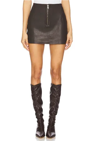 REMAIN Minifalda cuero en color marrón talla 32 en - Brown. Talla 32 (también en 36, 38).