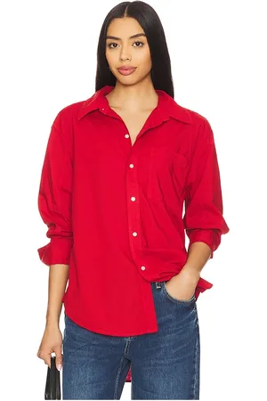 AMO DENIM Camisa ruth en color rojo talla M en - Red. Talla M (también en S, XS).