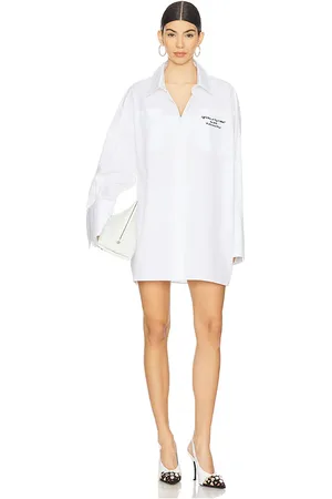 OFF-WHITE Vestido camisero poplin roxy en color blanco talla 36 en - White. Talla 36 (también en 38, 40).