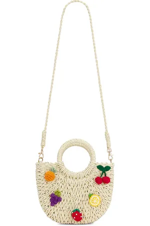 petit moments Bolso de paja fruit en color neutral talla all en - Neutral. Talla all.