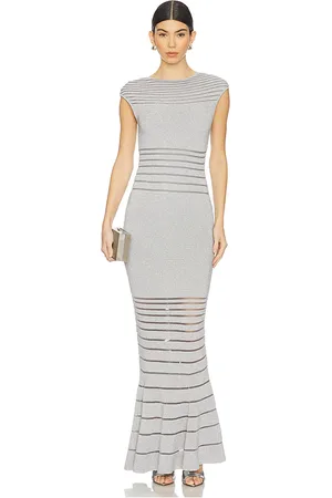 Hervé Léger Vestido largo camila en color gris talla L en - Grey. Talla L (también en M, S).