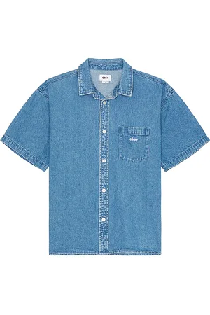 Obey Camisa en color azul talla L en - Blue. Talla L (también en S).