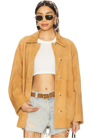 Free People Chaqueta ante we the free annalise en color marrón talla S en - Brown. Talla S (también en XL).