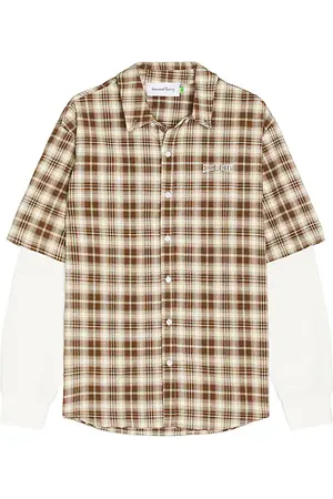 House of Sunny Camisa botones double layered en color marrón talla L en - Brown. Talla L (también en M, S, XS).