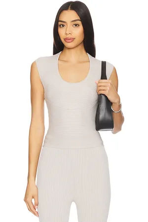 REMAIN Rib knit top en color gris talla 34 en - Grey. Talla 34 (también en 36).