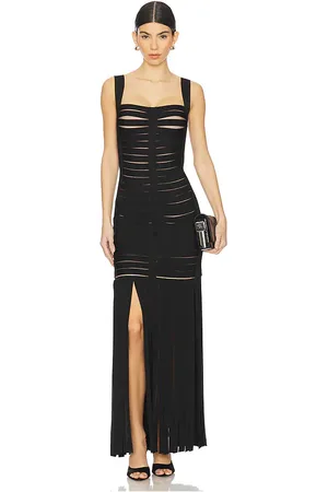 Hervé Léger Vestido largo alessandra en color talla L en - Black. Talla L (también en M, S, XS).
