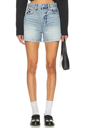 Pistola Shorts corte alto saige en color denim claro talla 24 en - Denim-Light. Talla 24 (también en 25, 26, 27, 28, 29, 30, 31