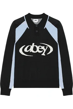 Obey Jersey tipo polo soccer en color negro talla L en - Black. Talla L (también en M).