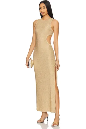 DEVON WINDSOR Vestido maxine en color oro metálico talla L en - Metallic Gold. Talla L (también en S, XL).