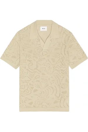 NN.07 Ryan flower polo en color bronce talla L en - Tan. Talla L (también en M, S, XL/1X).