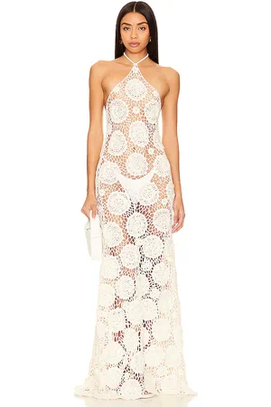 Tularosa Vestido thalassa floral crochet en color talla L en - White. Talla L (también en M).