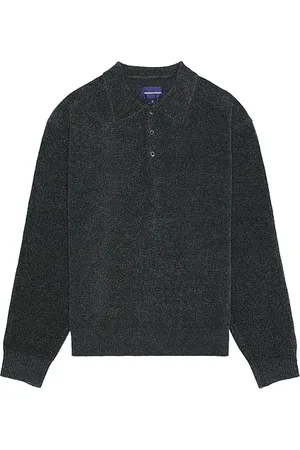 This Is Never That Velvet knit polo en color talla L en - Black. Talla L (también en S).