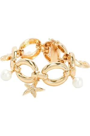 Self-Portrait Brazalete bracelet en color oro metálico talla all en - Metallic Gold. Talla all.
