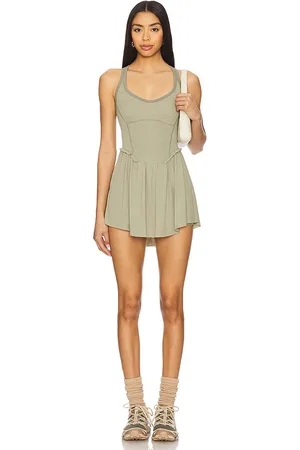 Free People Vestido fp movement smockin hot en color talla L en - Army. Talla L (también en M, S, XL, XS).