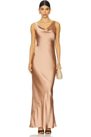 Norma Kamali Vestido largo maria en color marrón talla L en - Brown. Talla L (también en M, XS).